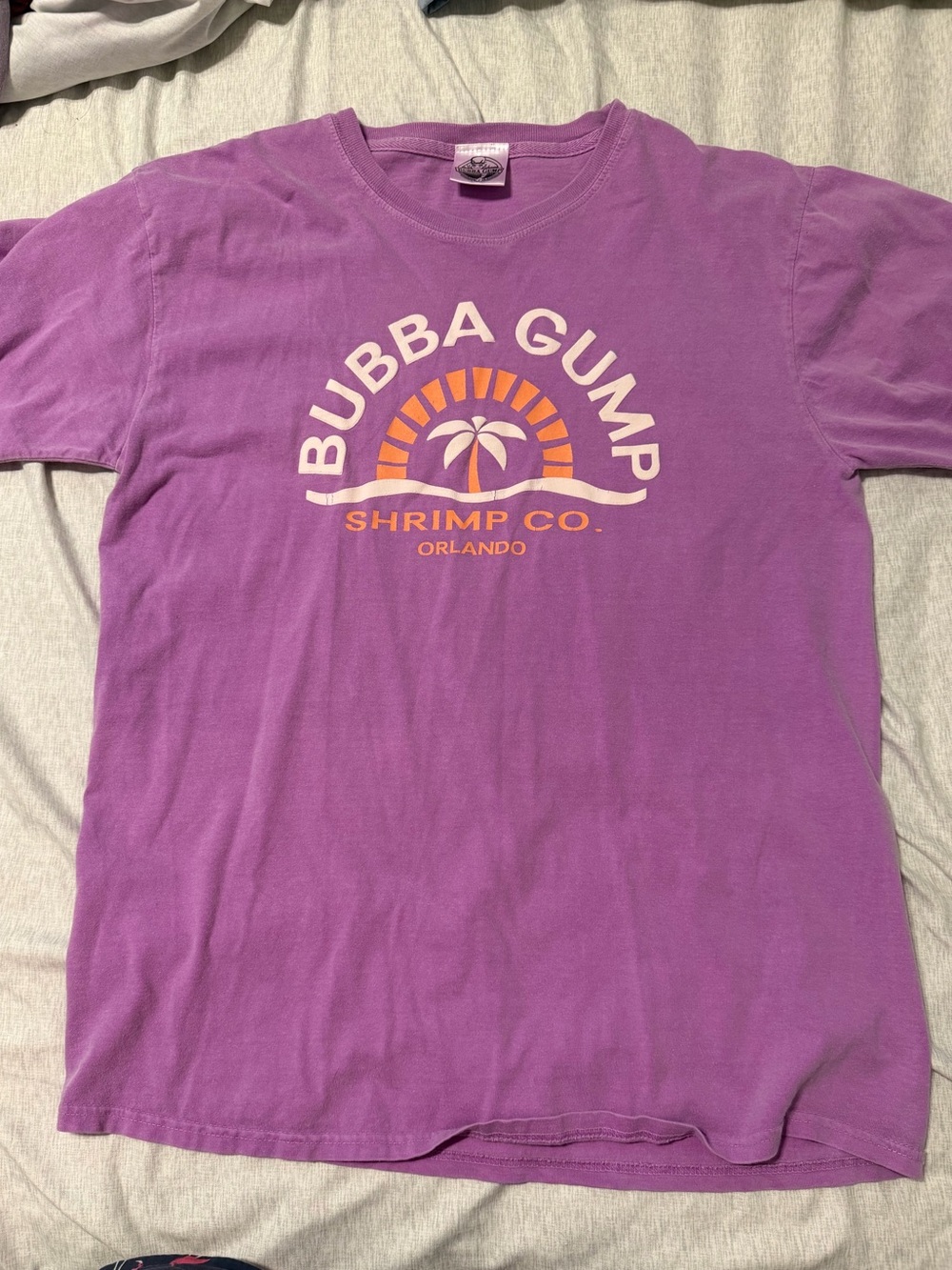 Bubba Gump Shrimp Co. Men's Purple Short Sleeve Tee